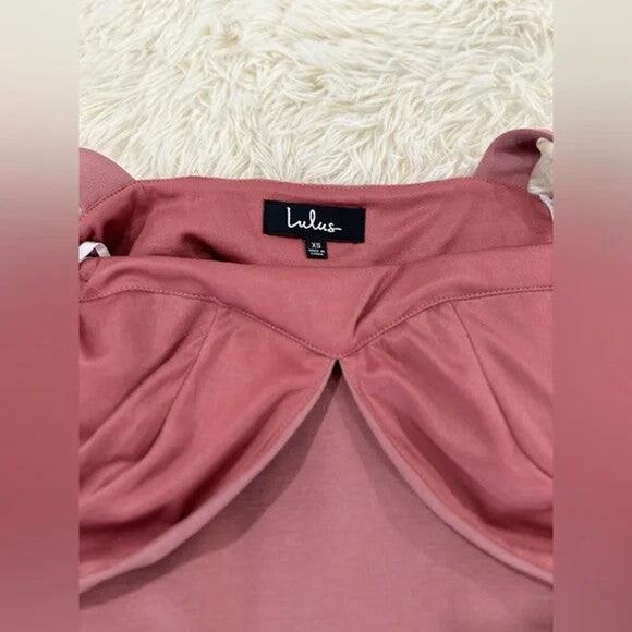 Lulus Fashionably On Time Bodycon Dress Mauve - XS - Picture 7 of 7